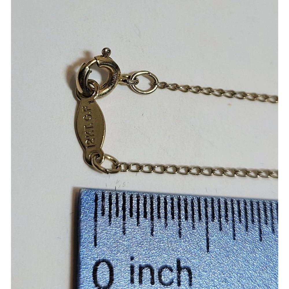 Ankh 12K GF Egyptian Cross pendant w 19" double link GF chain signed Marvel - Picture 4 of 8